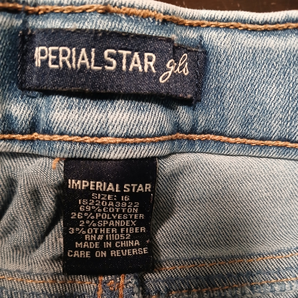 Imperial star girl's denim jeans Sz 16 EUC - Picture 2 of 8